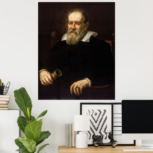 Poster Galileo Galilei : Père de la science et de l'astro (Bureau à domicile)