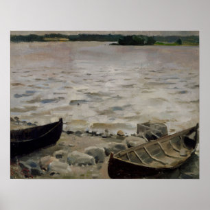 Poster Gallen-Kallela - Bateaux sur le rivage