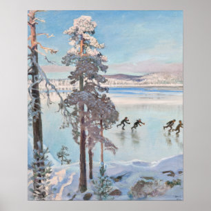 Poster Gallen-Kallela Kalela Scaters Luistelijat CC0814