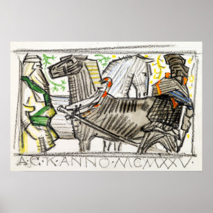Poster Gallen-Kallela - Poésie, Brouillon, Grand-Kalevala