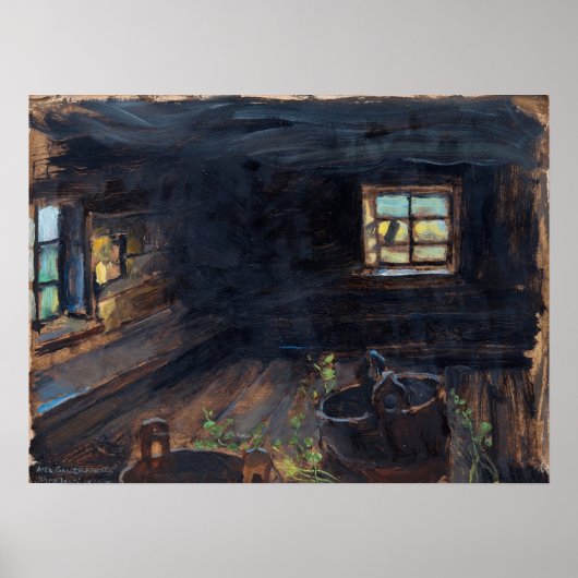 Poster Gallen-Kallela - Sauna intérieur (Devant)