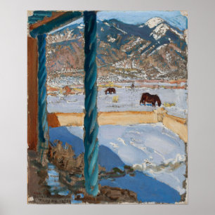 Poster Gallen-Kallela - Taos Home In Sunlight