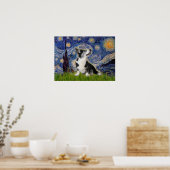 Poster Gallois Corgi Bi Black Starry Night (Cuisine)