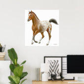 Poster Galloping Appaloosa Horse Print (Bureau à domicile)