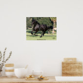 Poster Galloping Friesian Beauty (Cuisine)