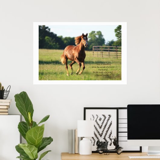 Poster Galloping Horse Print (Thuiskantoor)