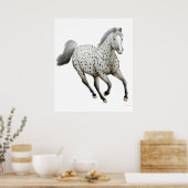 Poster Galop Leopard Appaloosa Horse Imprimer (Cuisine)