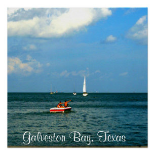 Poster Galveston Bay, Texas