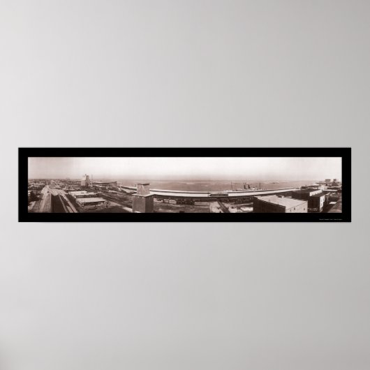 Poster Galveston Bay TX Photo 1910 (Devant)