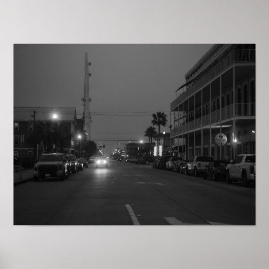 Poster Galveston la nuit (Devant)