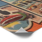 Poster Galveston, Texas - Large Letter Scenes 2 (Coin)