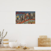 Poster Galveston, Texas - Large Letter Scenes 2 (Cuisine)