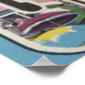 Poster Galveston, Texas - Scènes de grandes lettres (Coin)