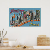 Poster Galveston, Texas - Scènes de grandes lettres (Cuisine)