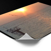 Poster Galveston Texas Sunset on Water (Coin)