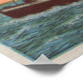 Poster Galveston, TX - Vue du Galvez (Coin)