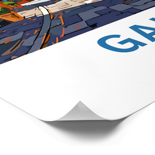 Poster Galway Irlande Imprimer (Coin)