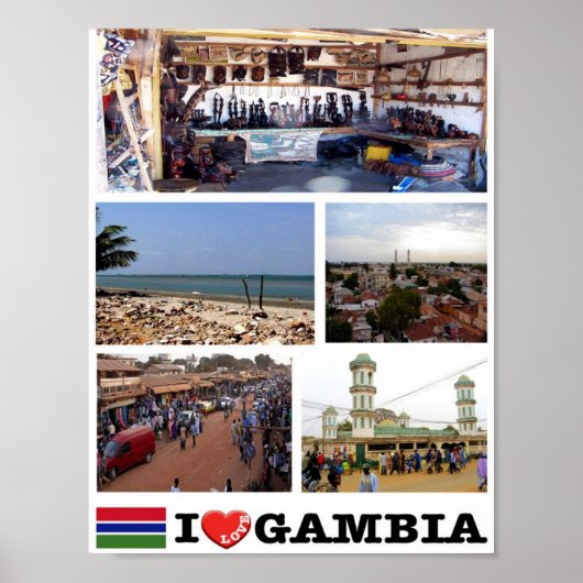 Poster Gambie - I Love - (Devant)