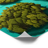 Poster Gambie Illustration Travel Art Vintage (Coin)