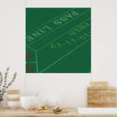 Poster Gamblers Craps Table Wraps Papier Conception (Cuisine)