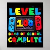 Poster Game Controller Level 100 Days Of School Complete  (Devant)