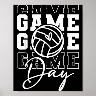 Poster Game Day Sports Game Day Volleyball