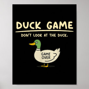 Poster Game Over Ne Regardez Pas Les Cadeaux De Canard Po