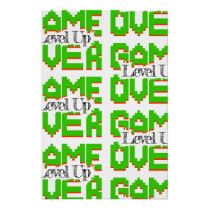 Poster Game Over : Rétablissez le plaisir à l'ancienne, P