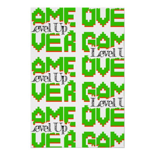 Poster Game Over : Rétablissez le plaisir à l'ancienne, P (Devant)