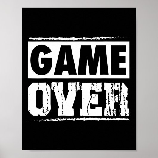Poster Game over Vintage Video Games Arcade (Devant)