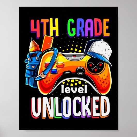 Poster Gamer Ck À l'école Gamepad 4e niveau (Devant)
