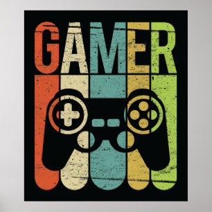Poster Gamer (contrôleur de jeu)