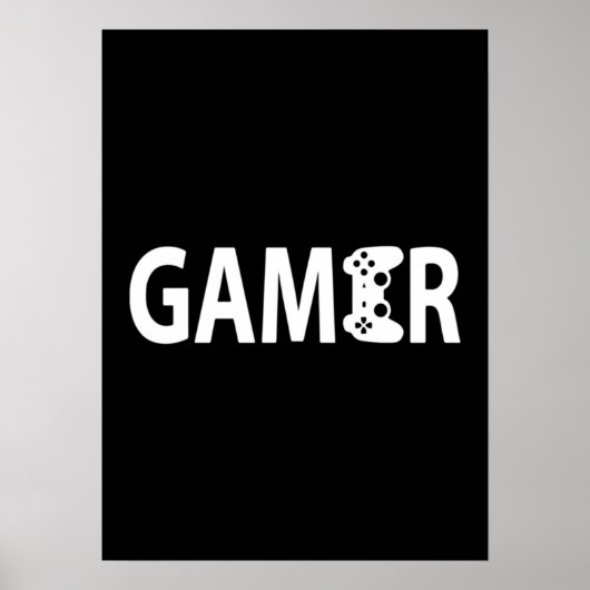 Poster Gamer, Contrôleur de jeu vidéo - Humour de jeu de (Devant)