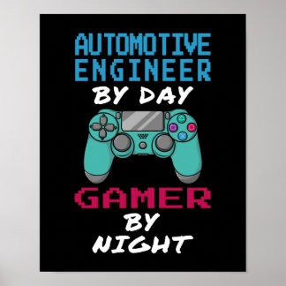 Poster Gamer de mécanicien automobile