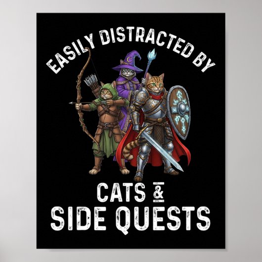 Poster Gamer Easily Distracted  (Devant)
