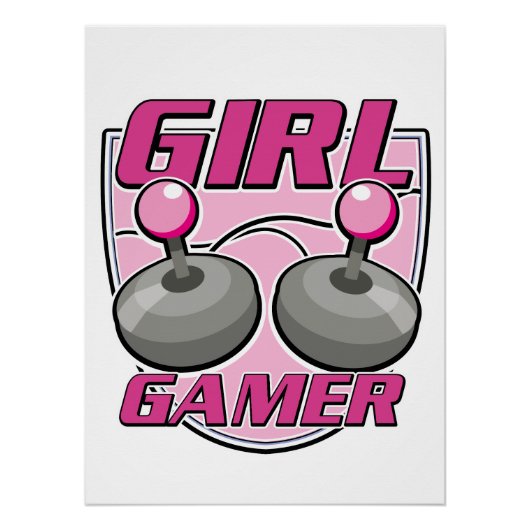 Poster Gamer fille (Devant)