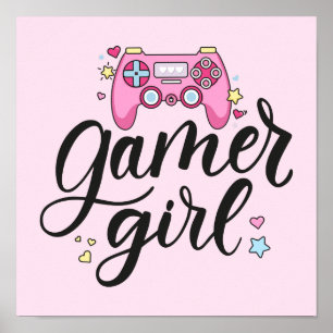 Poster Gamer fille