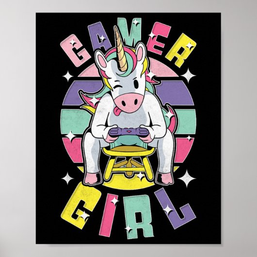 Poster Gamer fille (Devant)