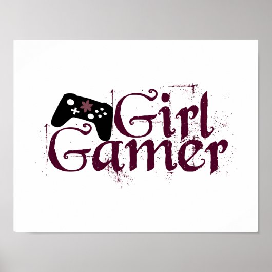 Poster Gamer fille (Devant)