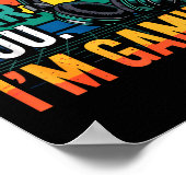 Poster Gamer Funny Can't Hear You I'm Gaming (Coin)