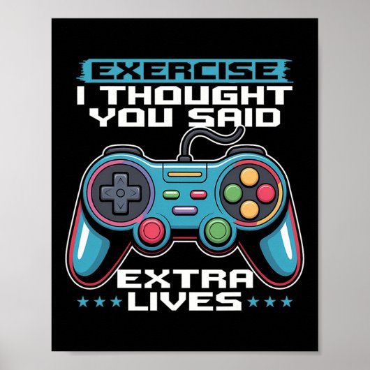 Poster Gamer Gaming Controller Video Game 1  (Devant)