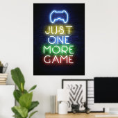 Poster Gamer Gift | Gamer Juste Un Jeu De Plus (Bureau à domicile)