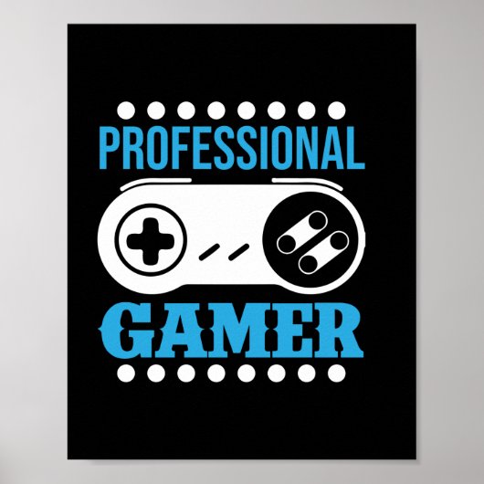 Poster Gamer Gift Professional Gamer (Devant)
