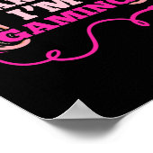 Poster Gamer Girl I Can't Ecouter I'm Gaming Video Games (Coin)