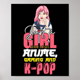 Poster Gamer Girl Juste Une Fille Qui Aime Le Jeu Anime E