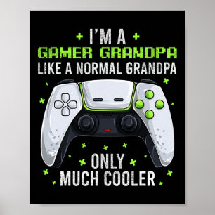 Poster Gamer Grand-pa Jeu Jeu de jeu Chemise Drôle Jeu Vi