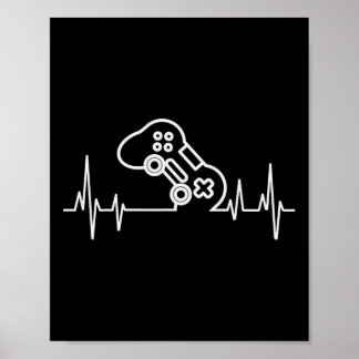 Poster Gamer Heartbeat Jeux Vidéos Garçons Ados Garçons E