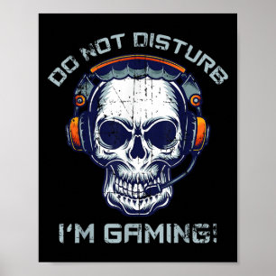 Poster Gamer - Ne pas déranger Je suis Jeu - Jeu Cadeau