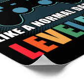 Poster Gamer Papa Cadeau Normal Papa Levelup Fête des pèr (Coin)