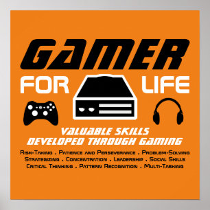 Poster Gamer pour la vie